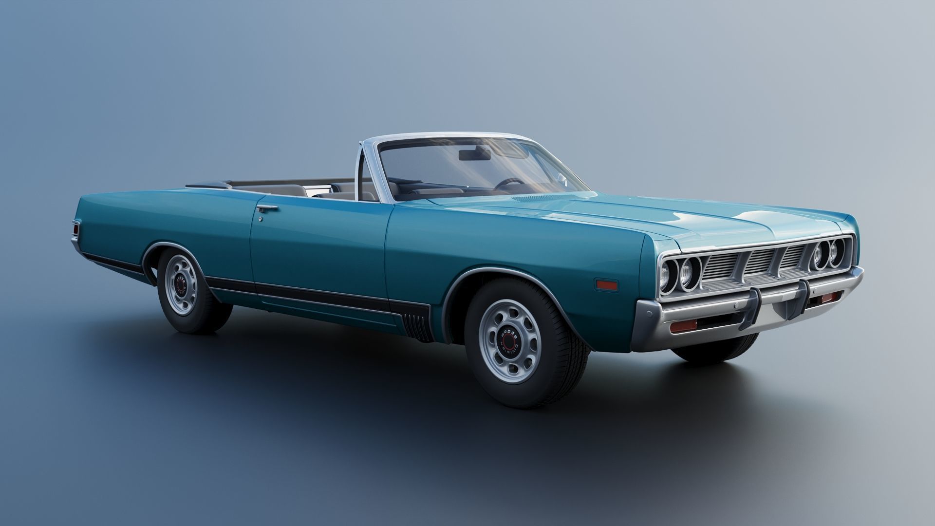 Dodge Polara Convertible 1969 3D print model_11