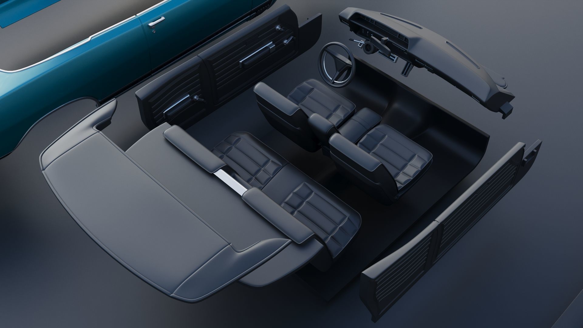 Dodge Polara Convertible 1969 3D print model_28