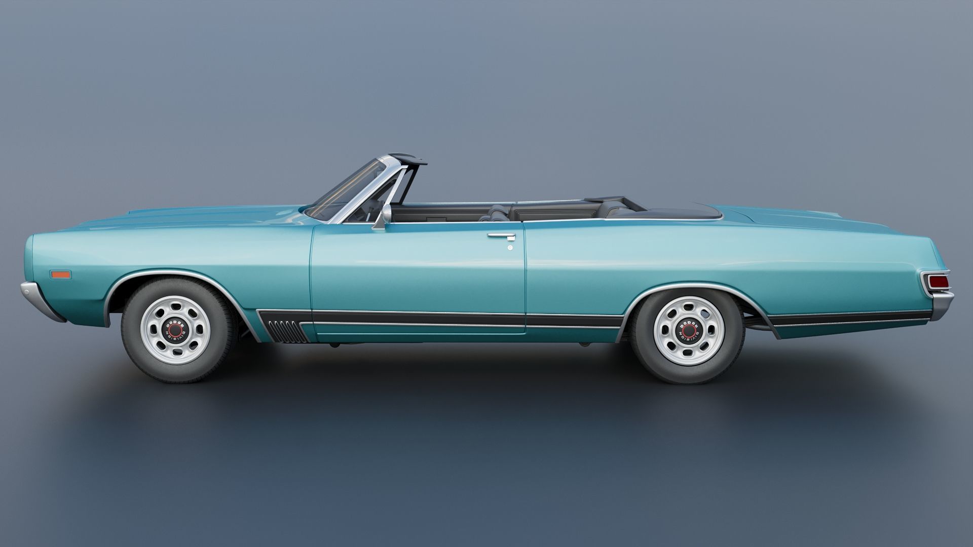 Dodge Polara Convertible 1969 3D print model_3
