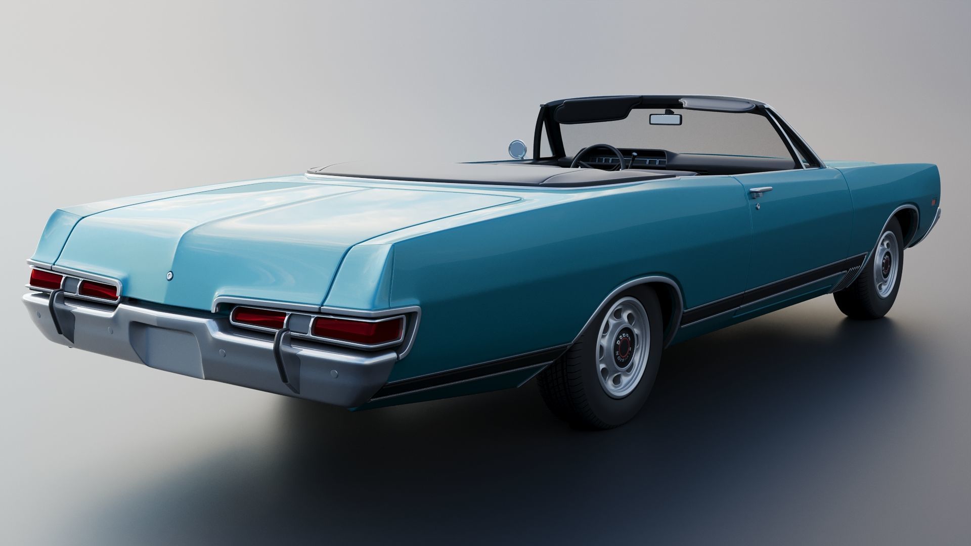 Dodge Polara Convertible 1969 3D print model_7