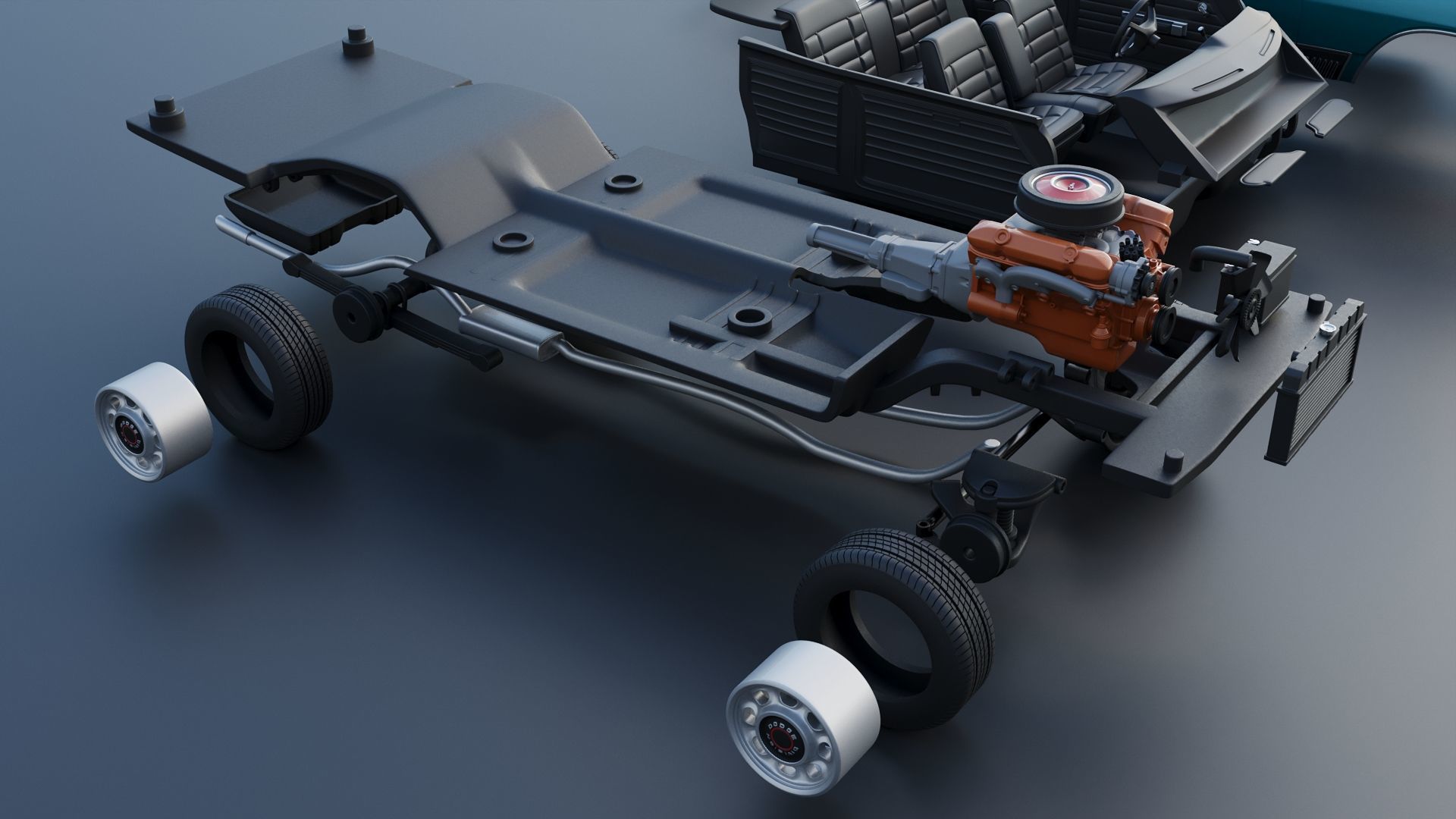 Dodge Polara Convertible 1969 3D print model_30