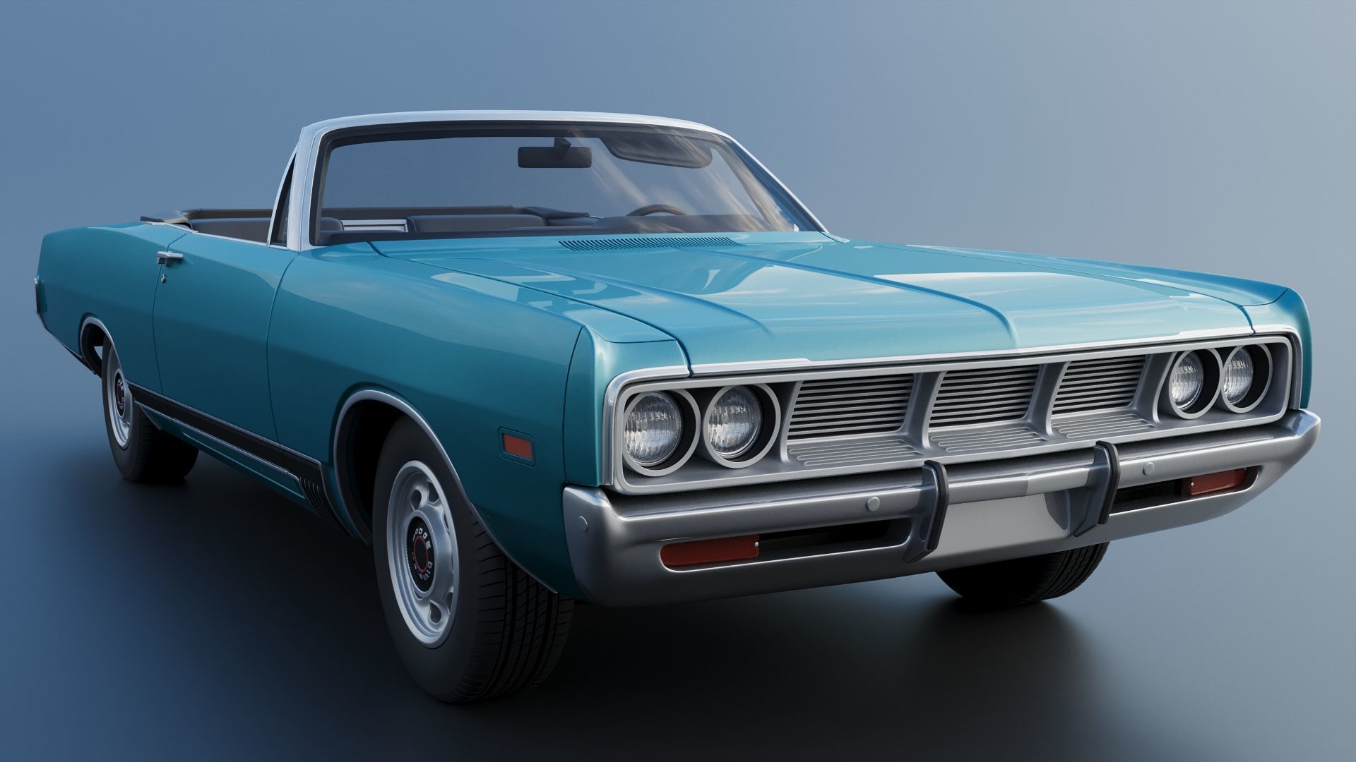 Dodge Polara Convertible 1969 3D print model_12