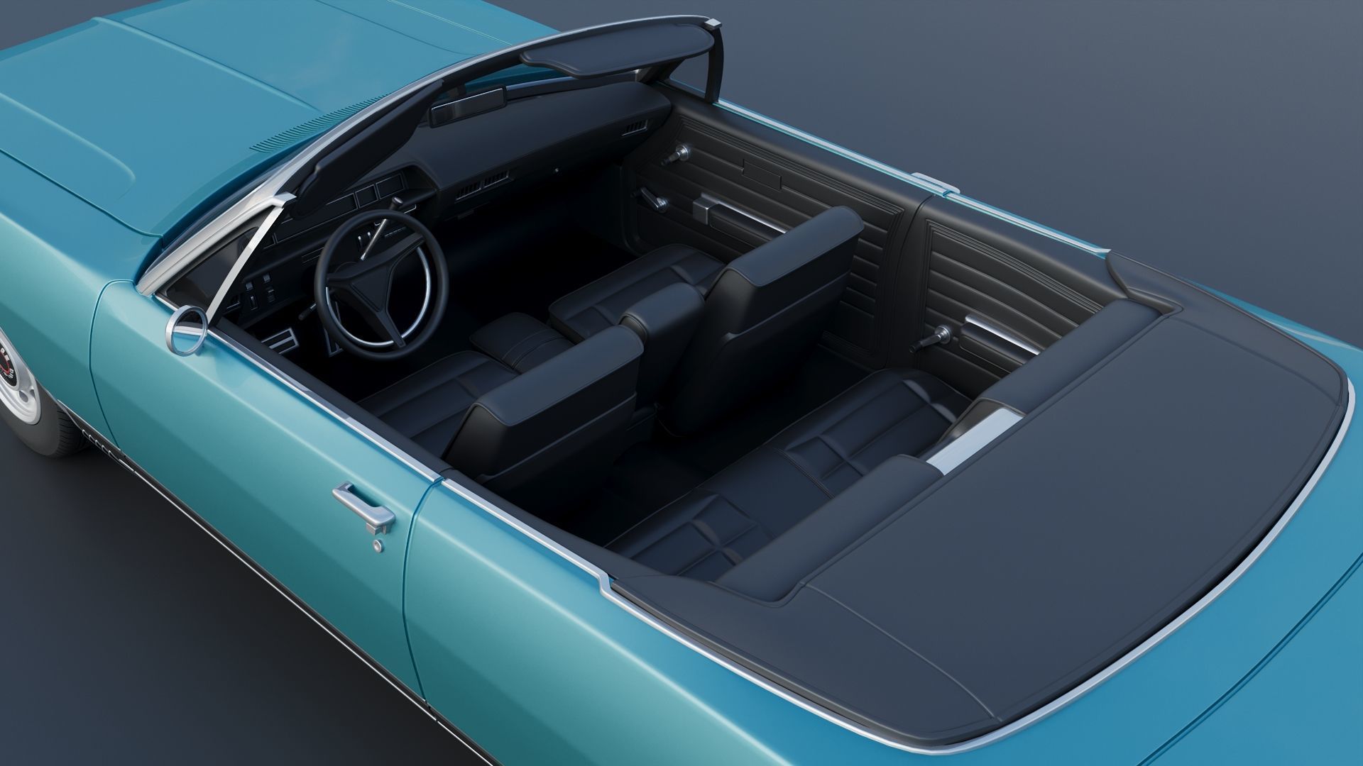 Dodge Polara Convertible 1969 3D print model_6