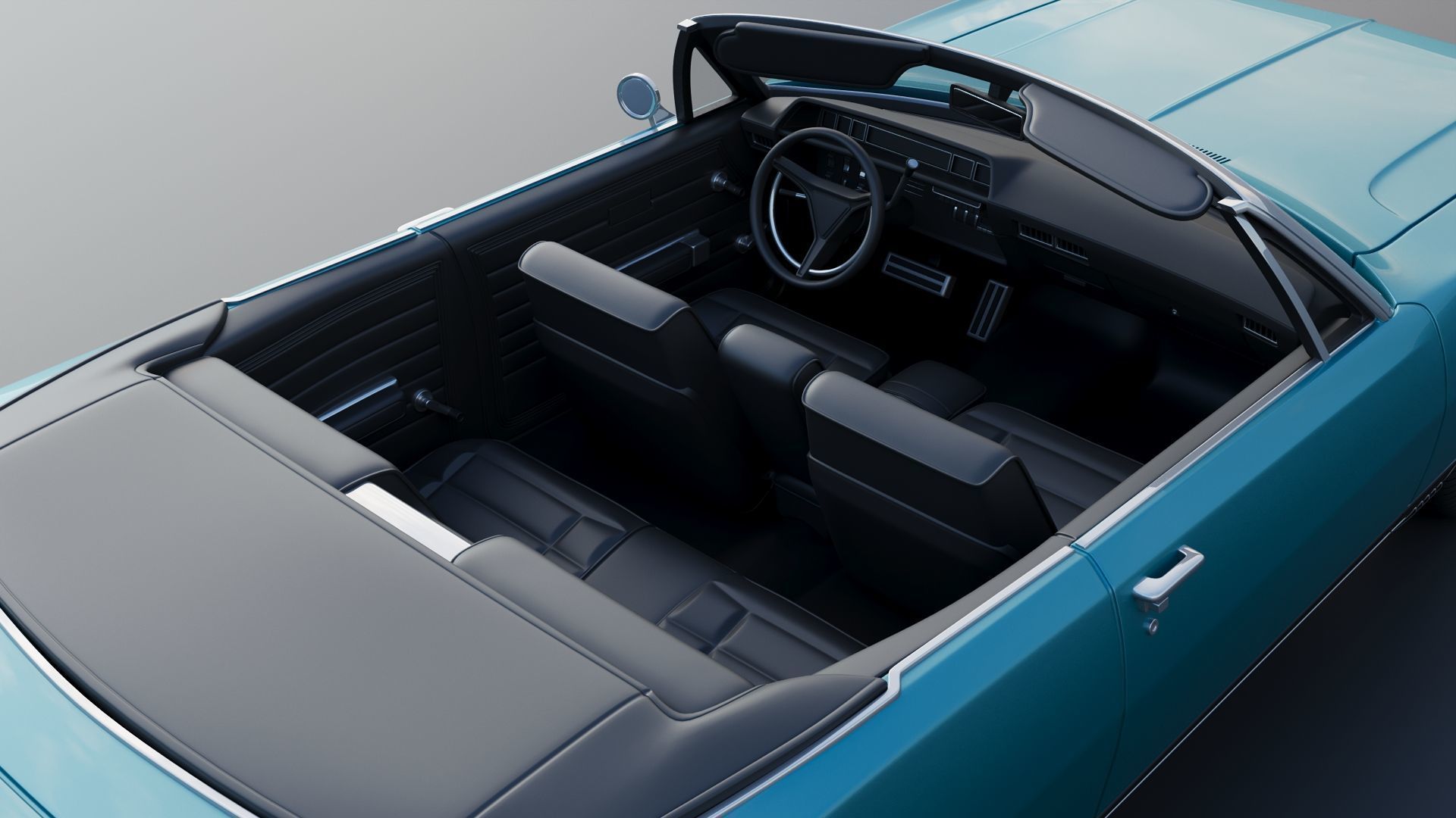 Dodge Polara Convertible 1969 3D print model_9