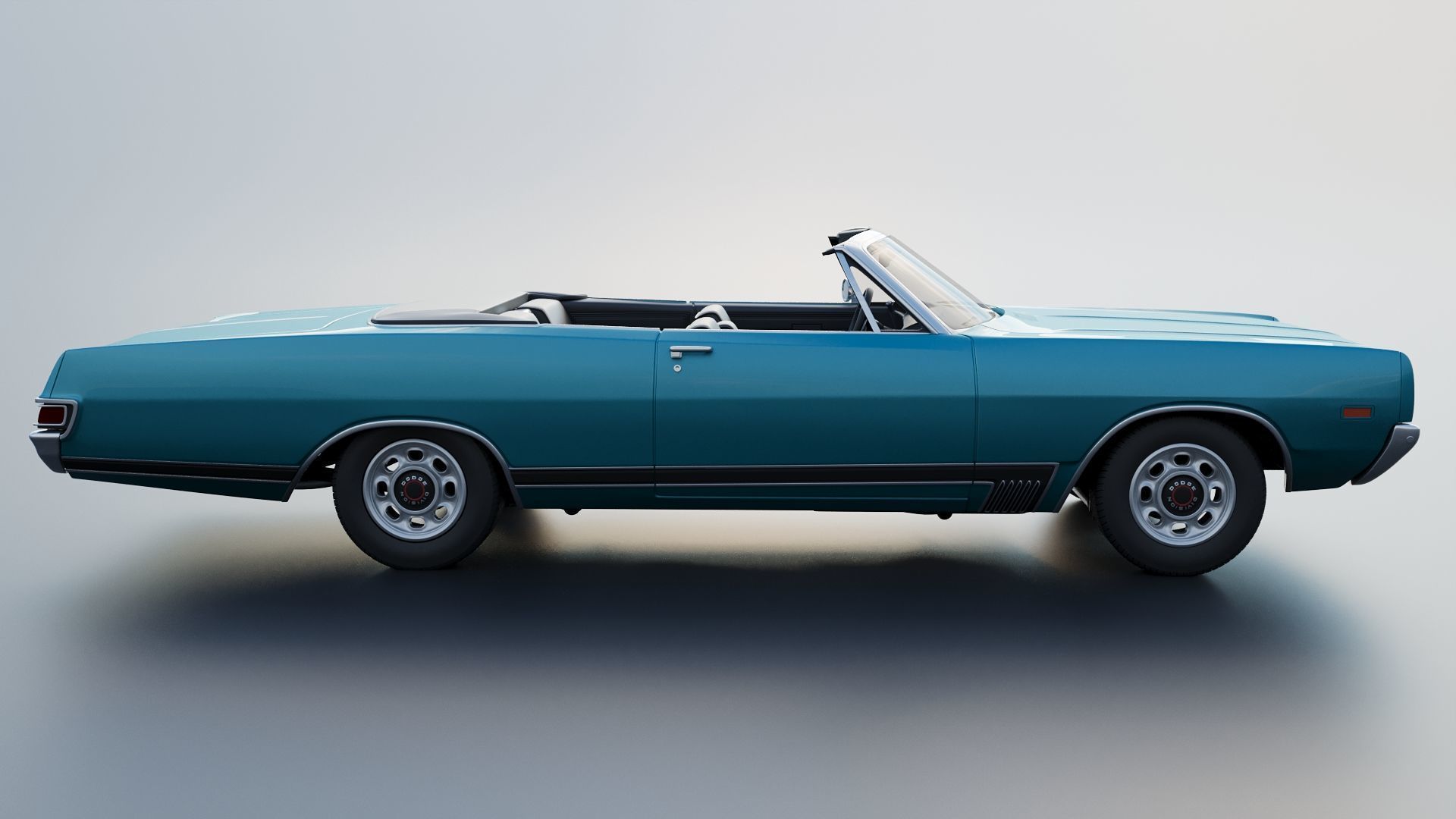Dodge Polara Convertible 1969 3D print model_10