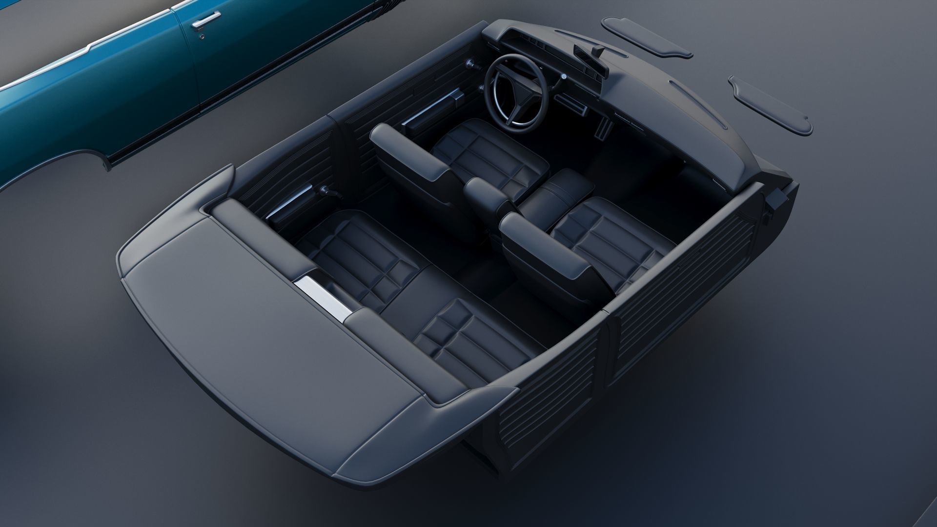 Dodge Polara Convertible 1969 3D print model_27