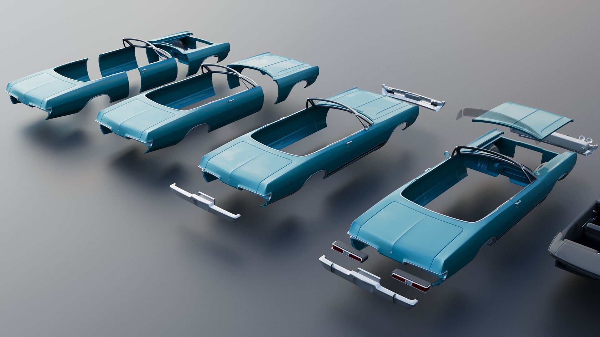 Dodge Polara Convertible 1969 3D print model_23