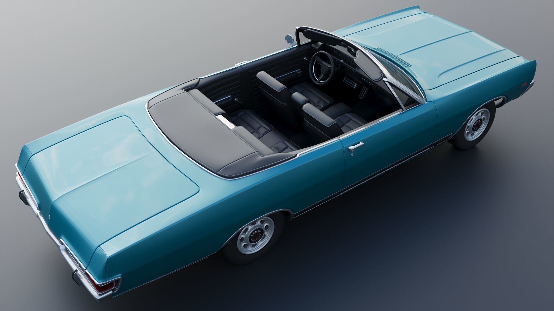 Dodge Polara Convertible 1969 3D print model_8