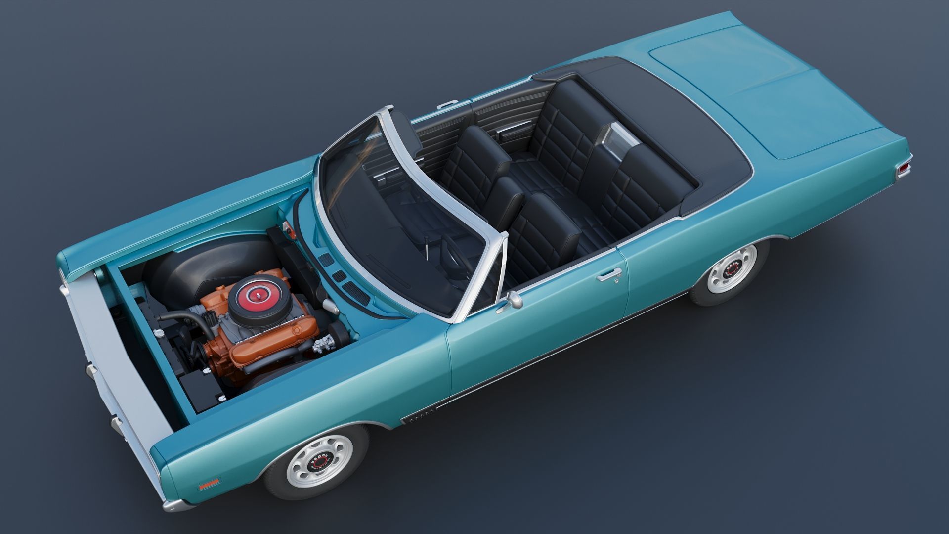 Dodge Polara Convertible 1969 3D print model_16