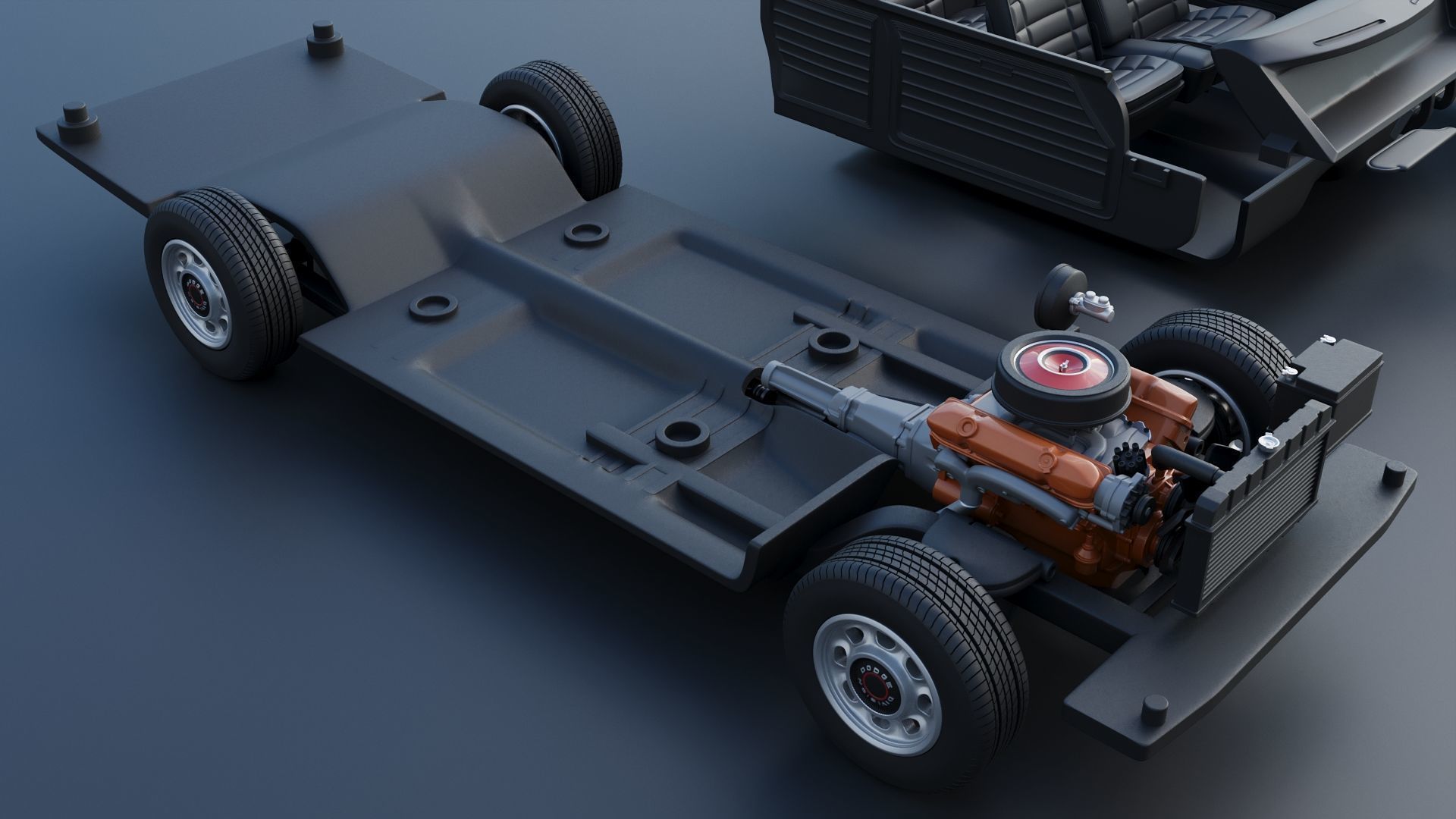 Dodge Polara Convertible 1969 3D print model_29