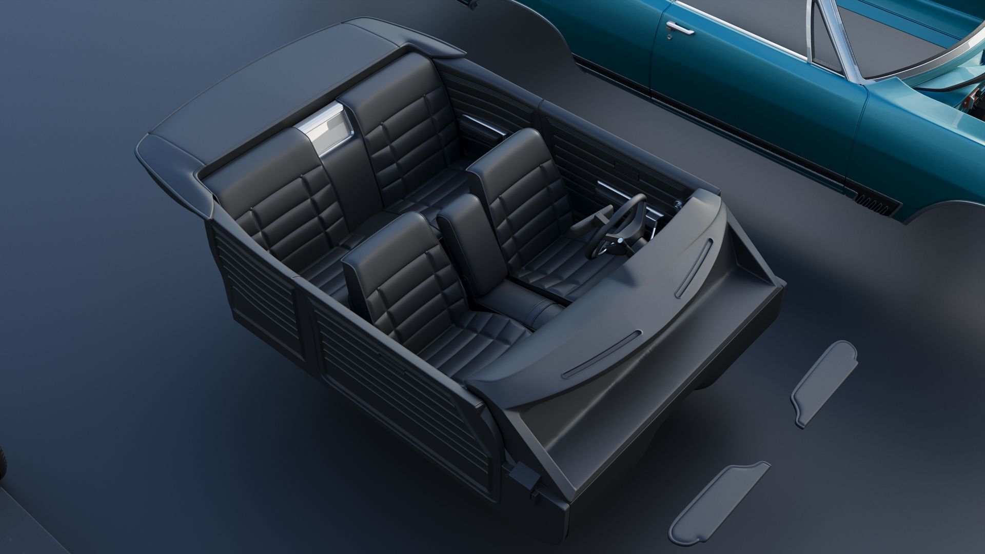 Dodge Polara Convertible 1969 3D print model_26