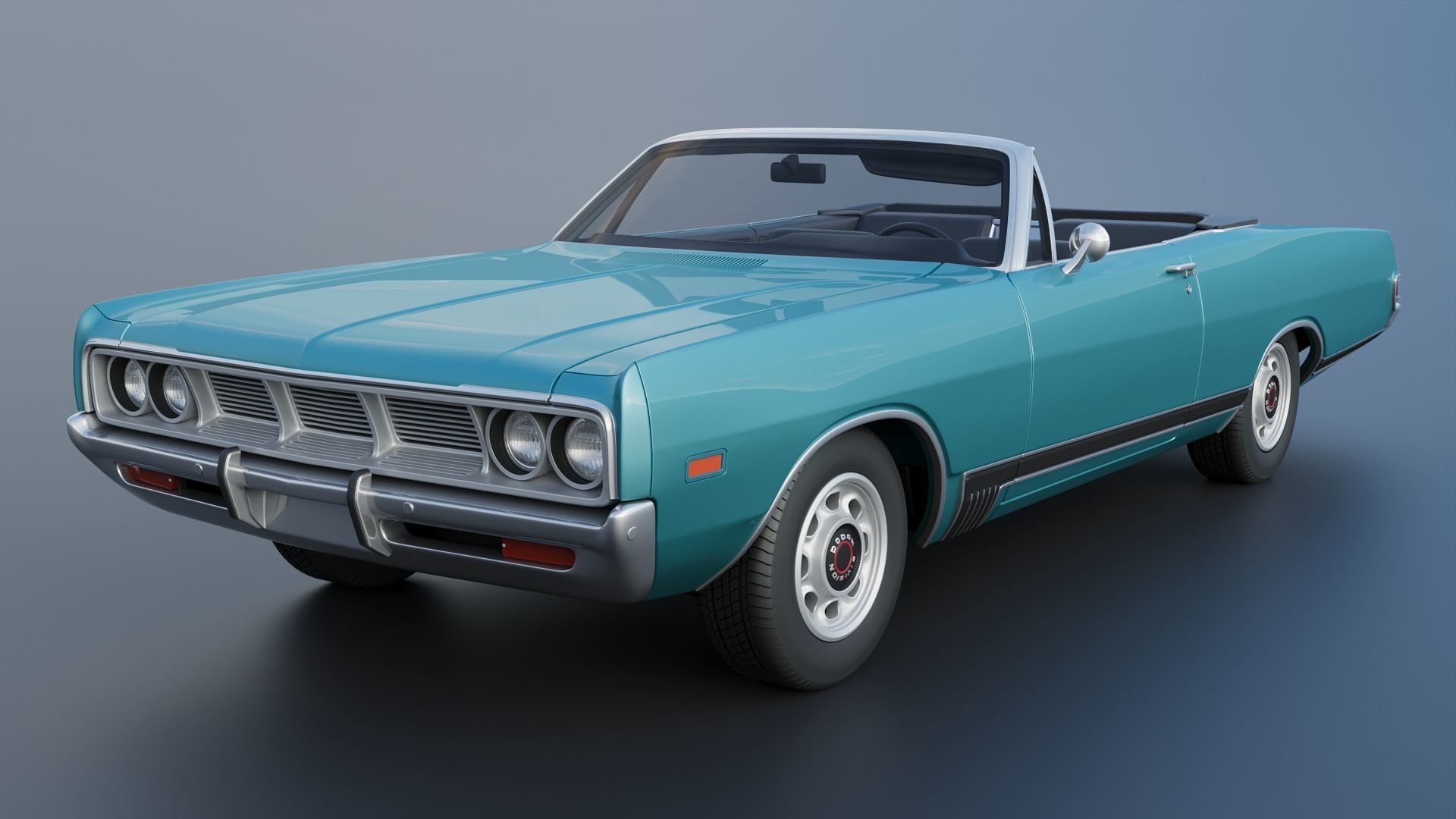 Dodge Polara Convertible 1969 3D print model_2