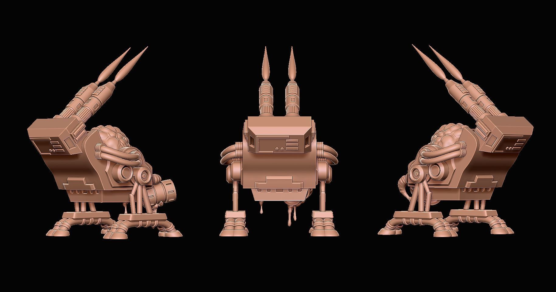 KRANG BUBBLE WALKER MACHINE - TMNT STATUE TOY FANART  3D print model_10