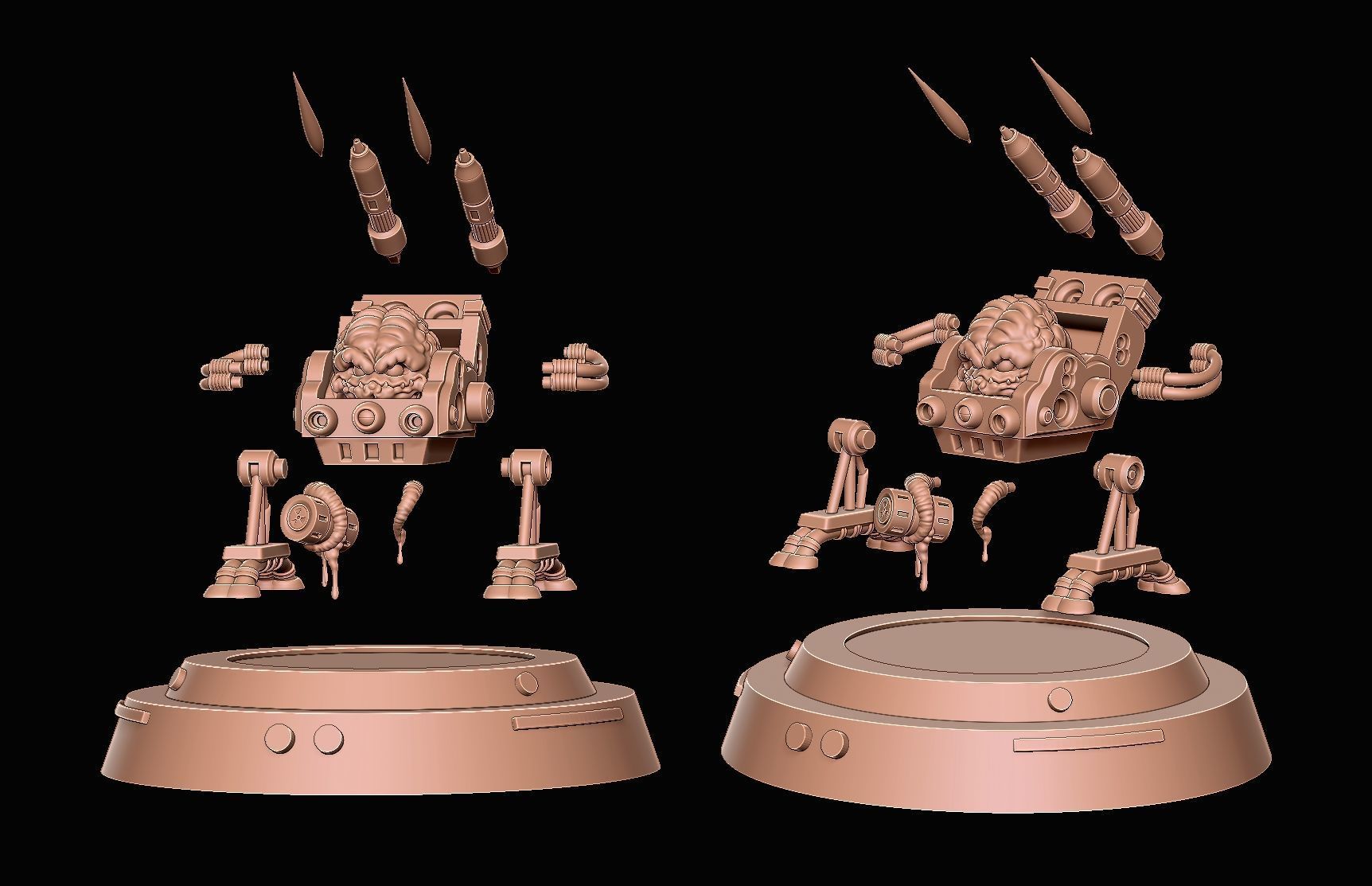 KRANG BUBBLE WALKER MACHINE - TMNT STATUE TOY FANART  3D print model_12