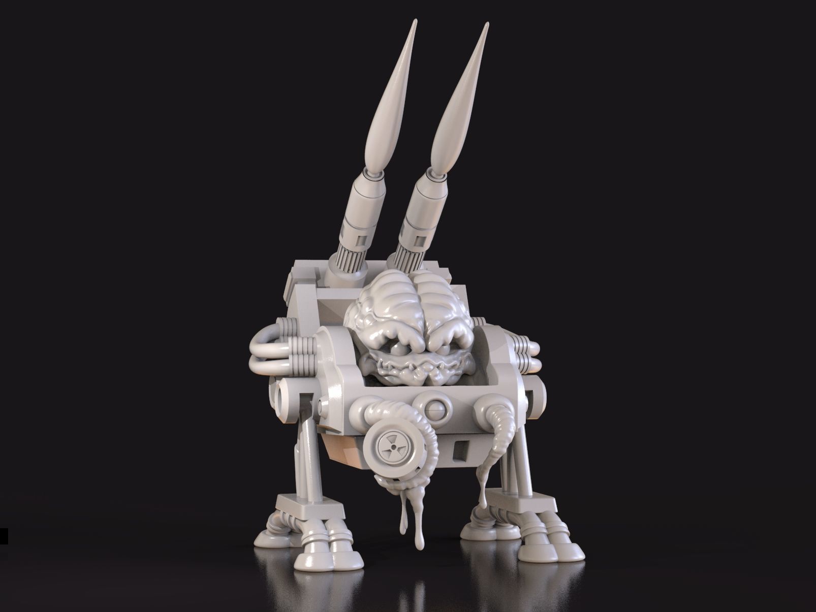 KRANG BUBBLE WALKER MACHINE - TMNT STATUE TOY FANART  3D print model_5