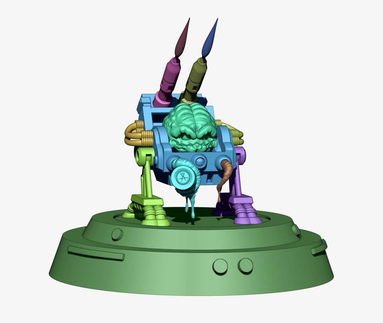 KRANG BUBBLE WALKER MACHINE - TMNT STATUE TOY FANART  3D print model_15