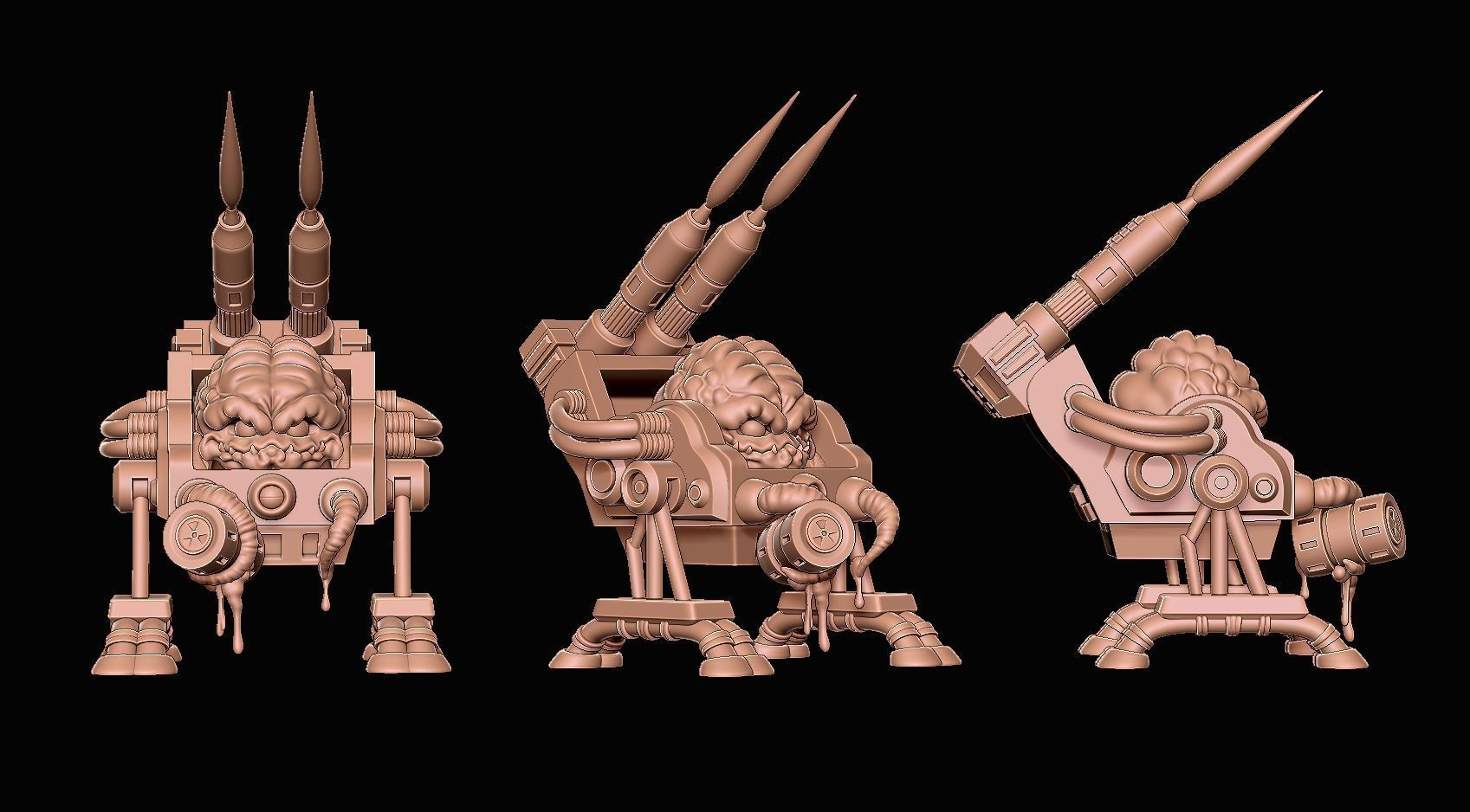 KRANG BUBBLE WALKER MACHINE - TMNT STATUE TOY FANART  3D print model_9