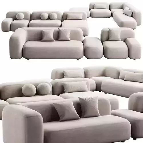modular sofa ribbl by divan  3D model