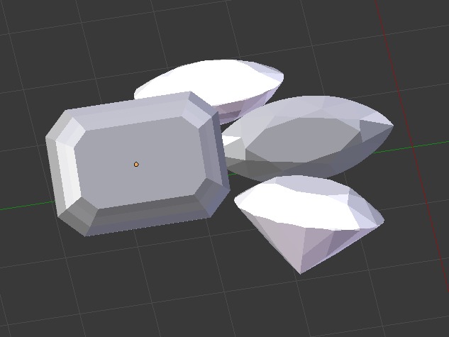 gemstones Low-poly 3D model_1