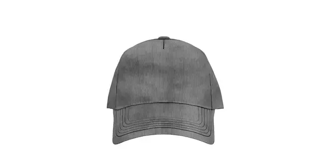Dark Grey Corduroy Fabric Cap