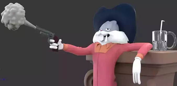 BUGS BUNNY -WILD AND WOOLLY HARE EPISODE- PARTS AND COMPLETE 3D print model