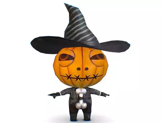 Halloween Pumpkin Fantasy Character Pet Wizard