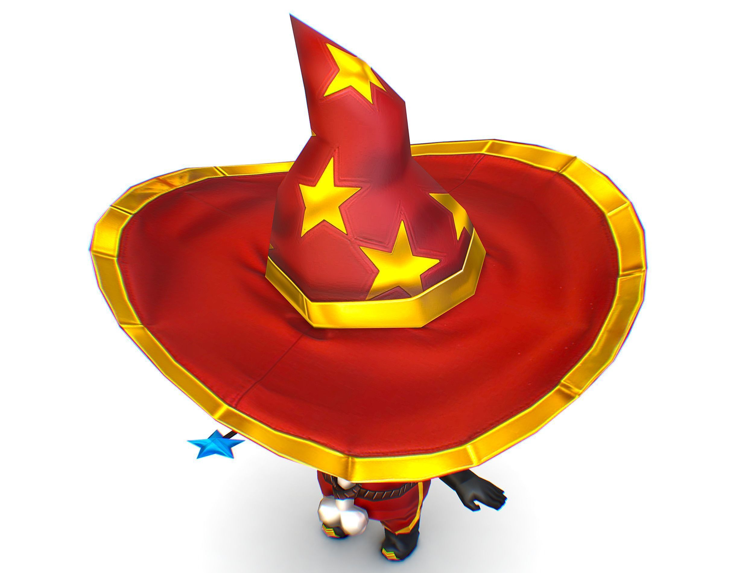 Halloween Pumpkin Fantasy Character Pet Wizard Low-poly 3D model_26