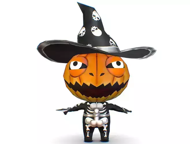 Halloween Pumpkin Fantasy Character Pet Wizard