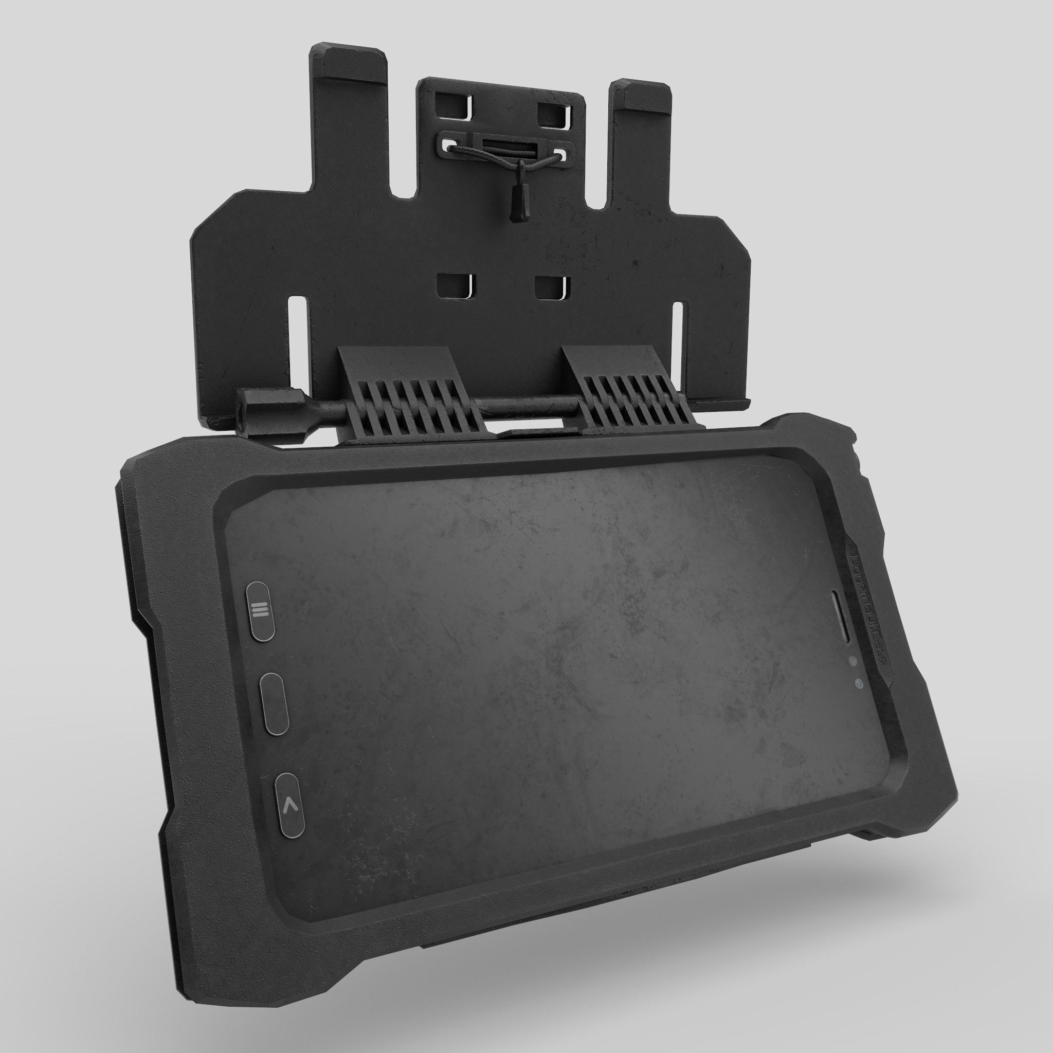 Tactical Tablet MOLLE BasePlate Low-poly 3D model_2