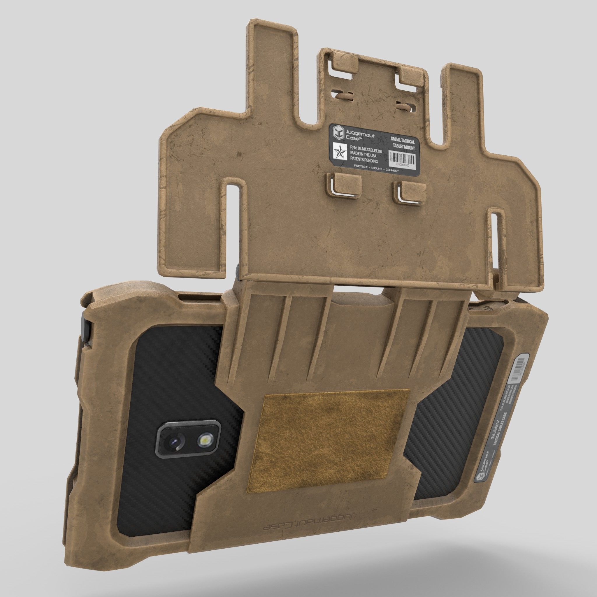 Tactical Tablet MOLLE BasePlate Low-poly 3D model_3