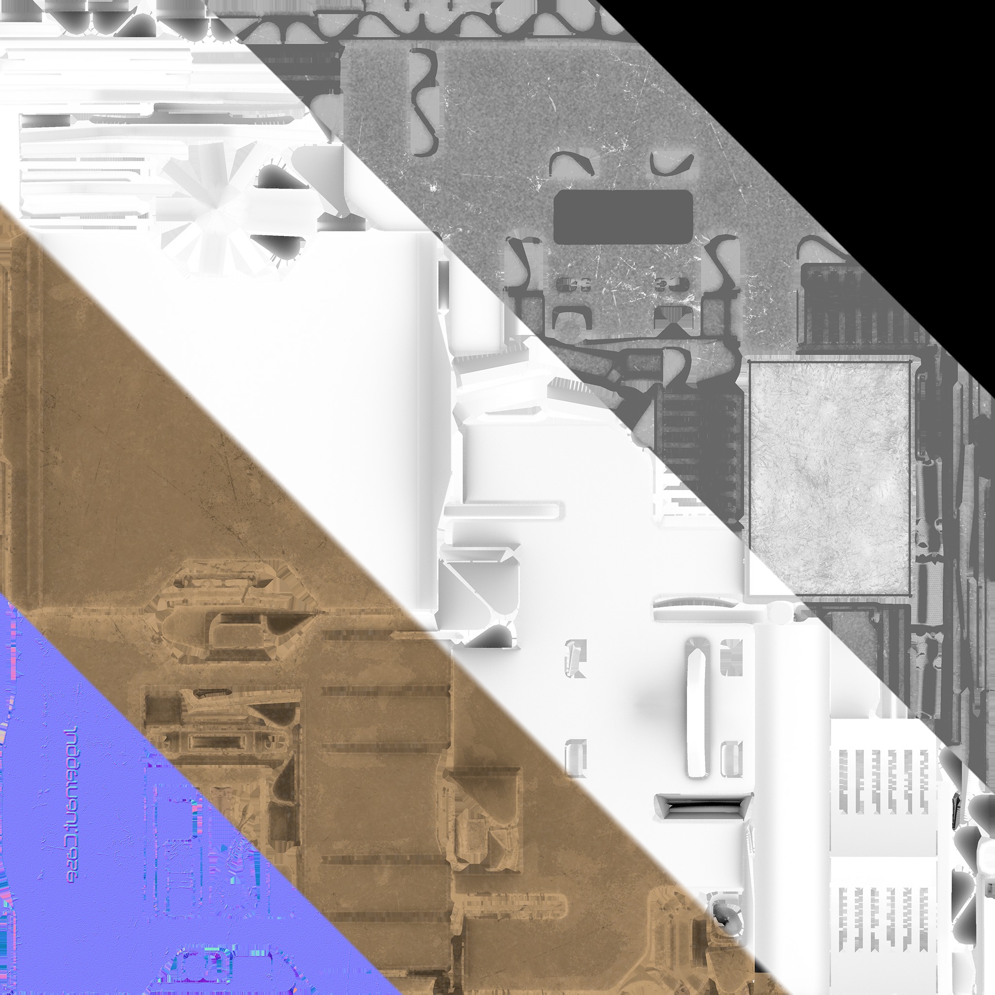 Tactical Tablet MOLLE BasePlate Low-poly 3D model_7