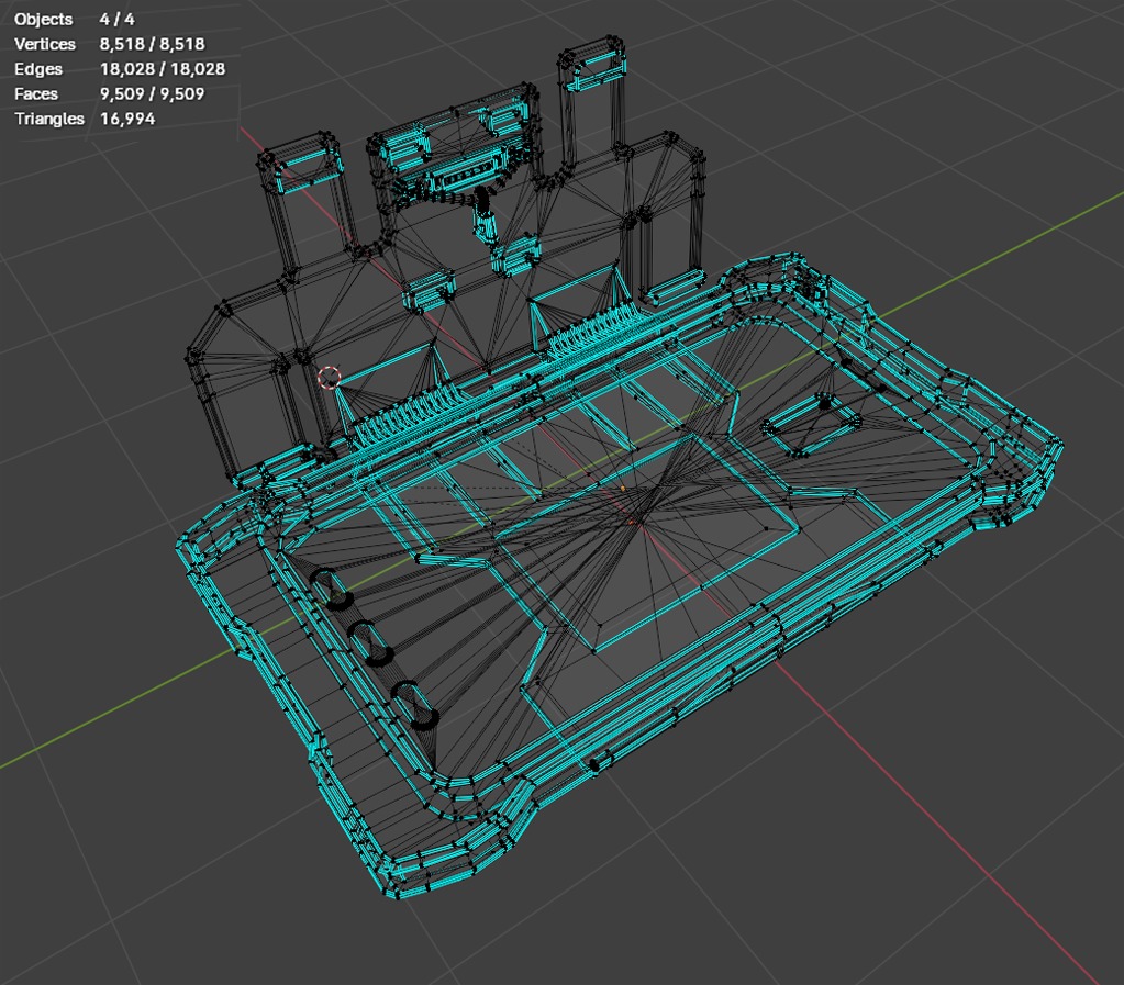 Tactical Tablet MOLLE BasePlate Low-poly 3D model_8