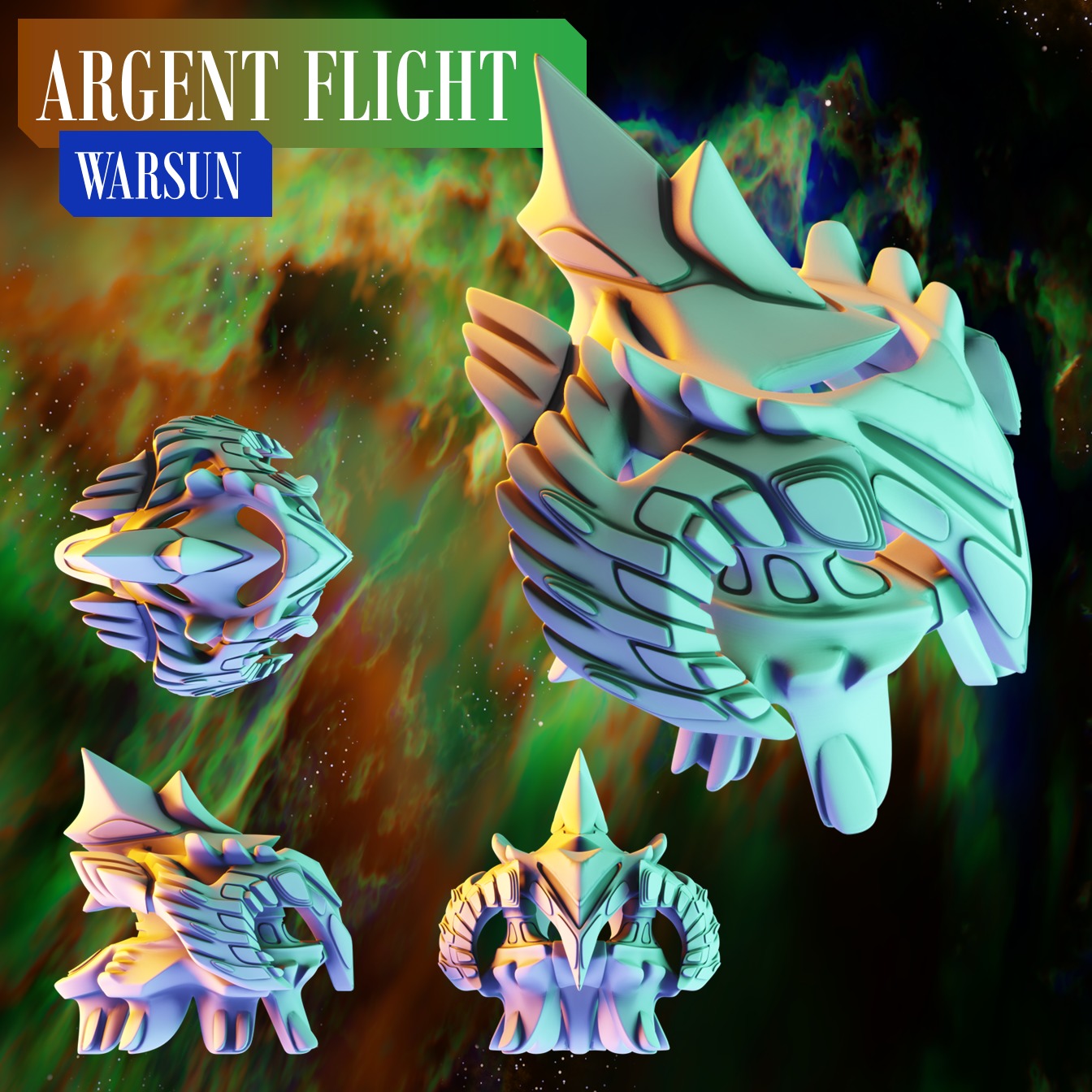 Twilight Imperium Ships Argent Flight 3D print models 3D print model_3