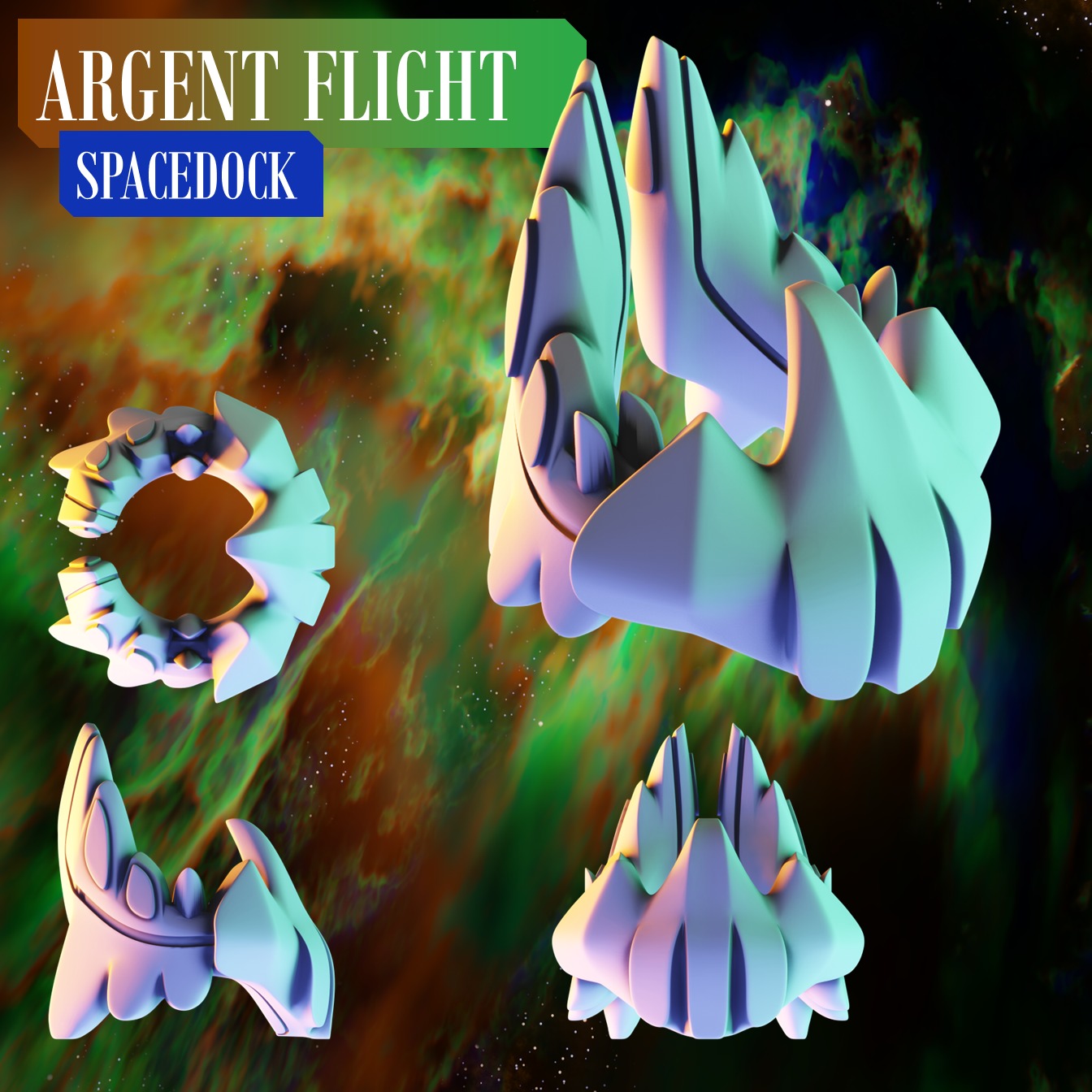 Twilight Imperium Ships Argent Flight 3D print models 3D print model_10