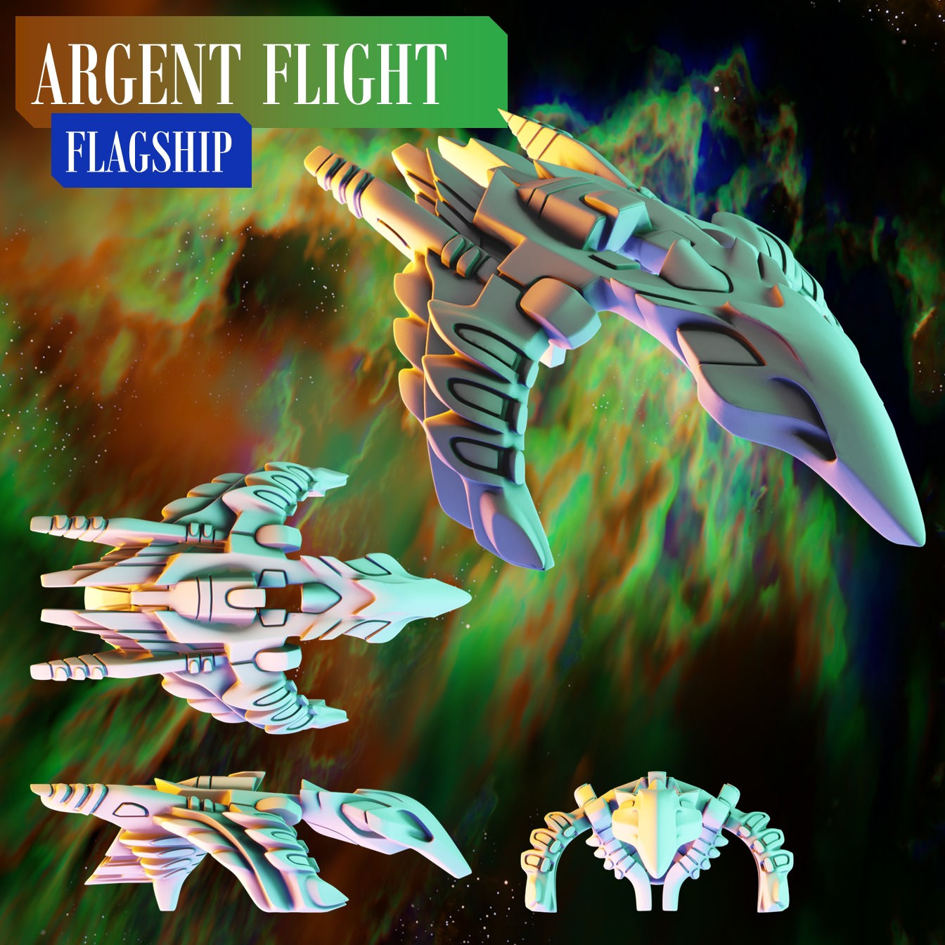 Twilight Imperium Ships Argent Flight 3D print models 3D print model_4