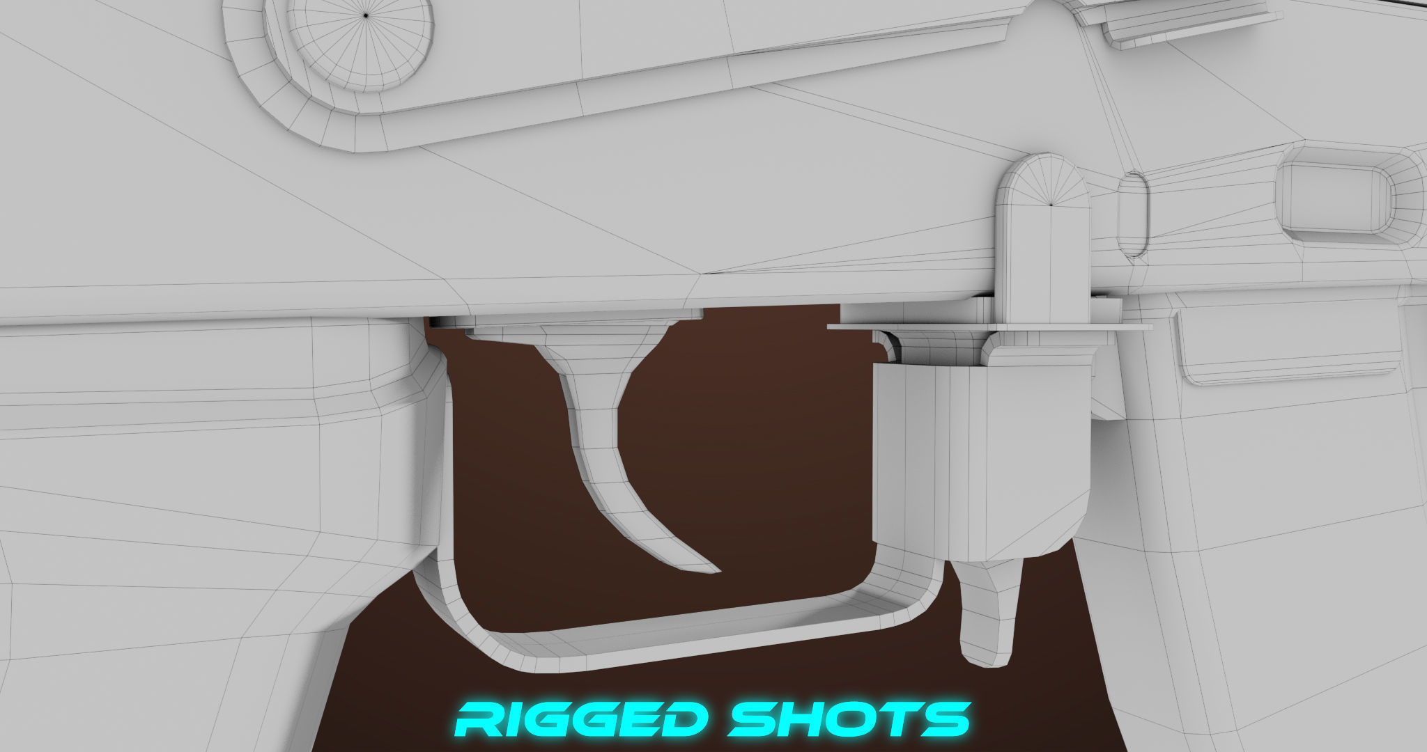 Light Machine Gun 10 Wood All PBR Unity UE Textures Low-poly 3D model_62