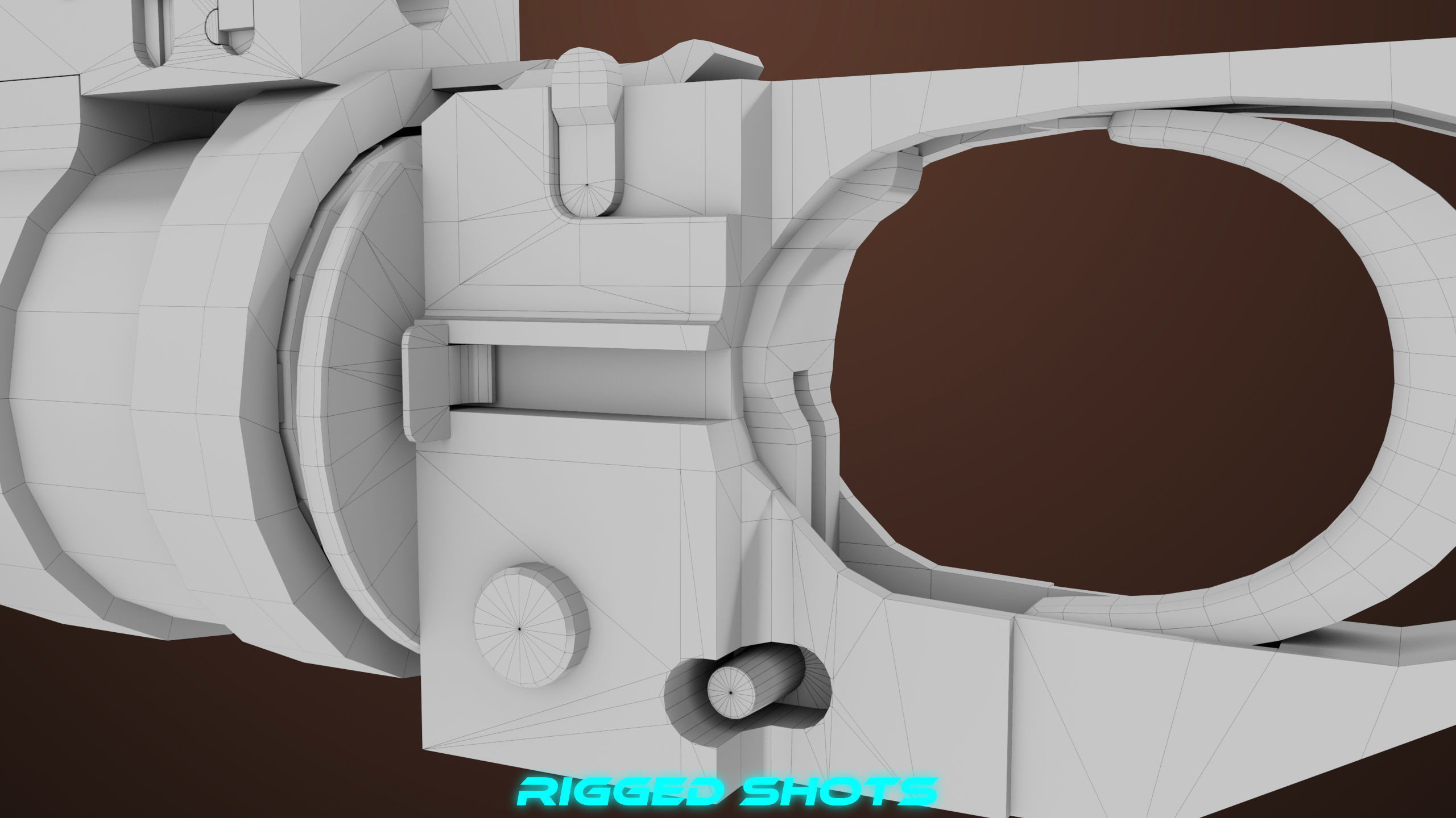 Light Machine Gun 10 Wood All PBR Unity UE Textures Low-poly 3D model_96