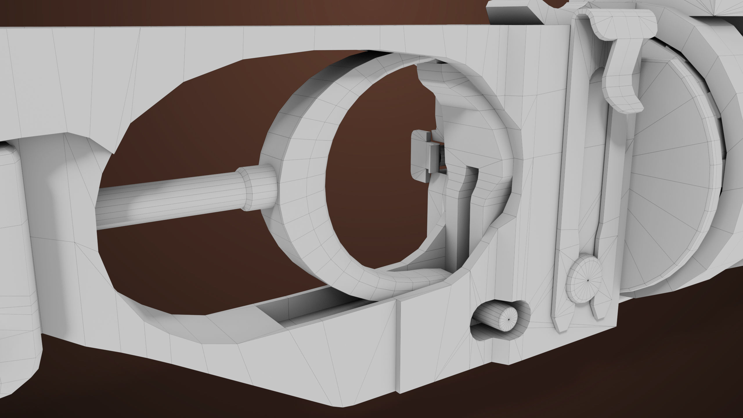 Light Machine Gun 10 Wood All PBR Unity UE Textures Low-poly 3D model_91