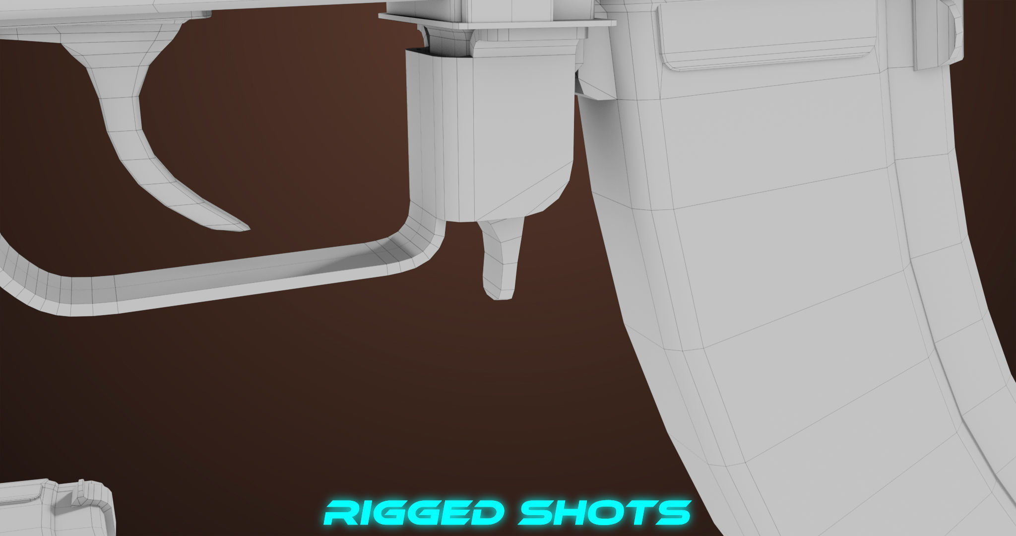 Light Machine Gun 10 Wood All PBR Unity UE Textures Low-poly 3D model_64