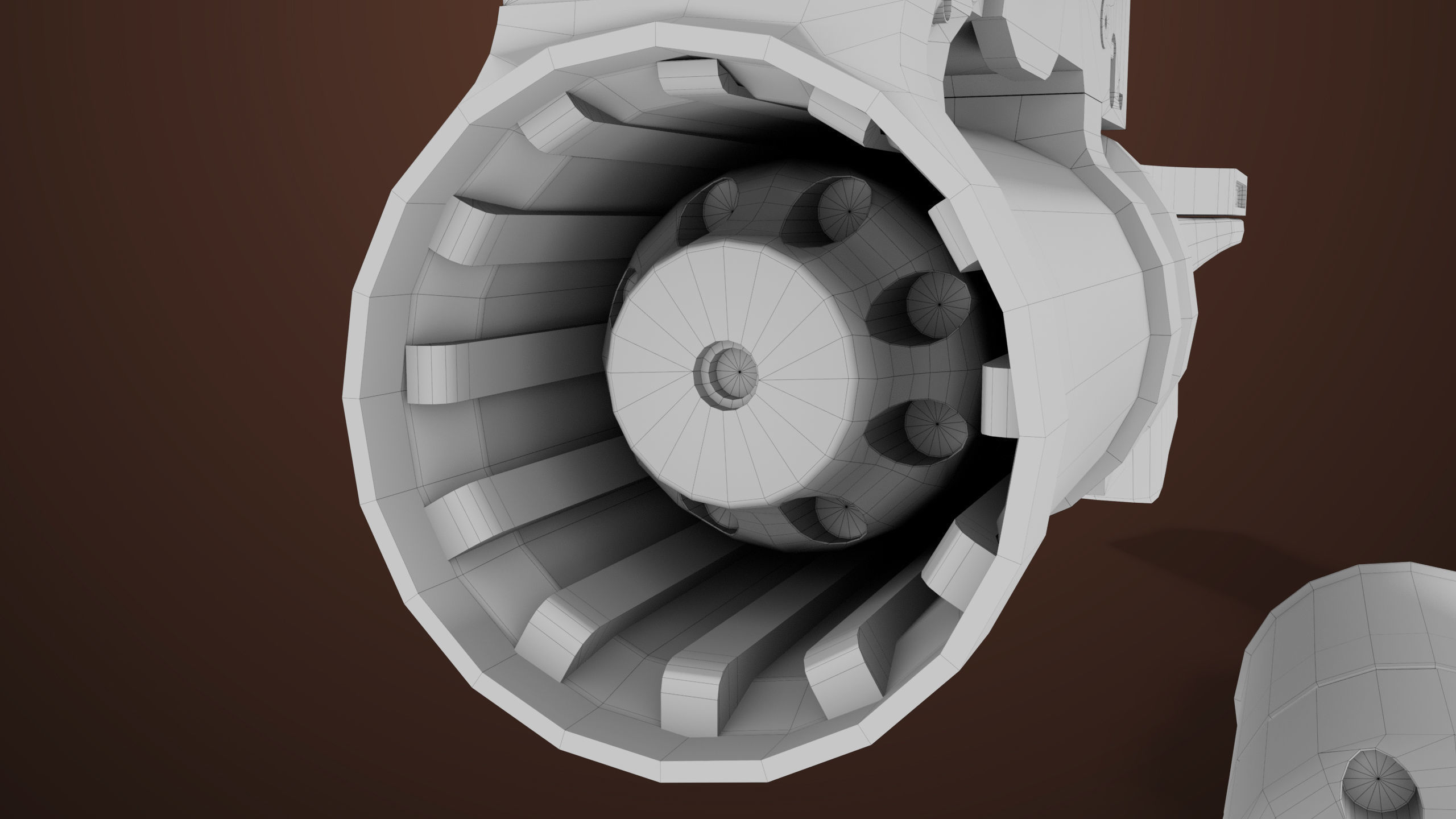 Light Machine Gun 10 Wood All PBR Unity UE Textures Low-poly 3D model_86