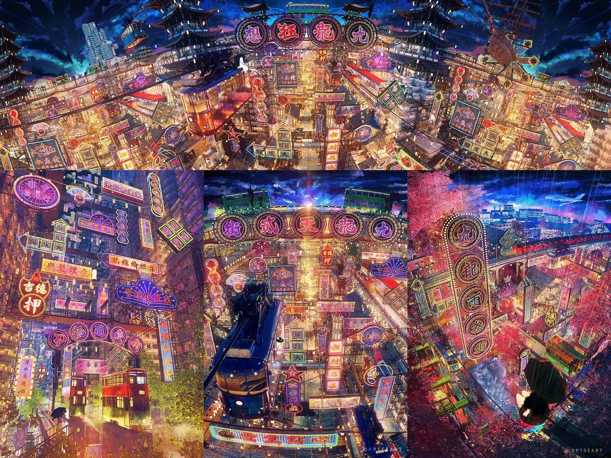 Hong Kong Neon Signboard 3D Model Collection_1