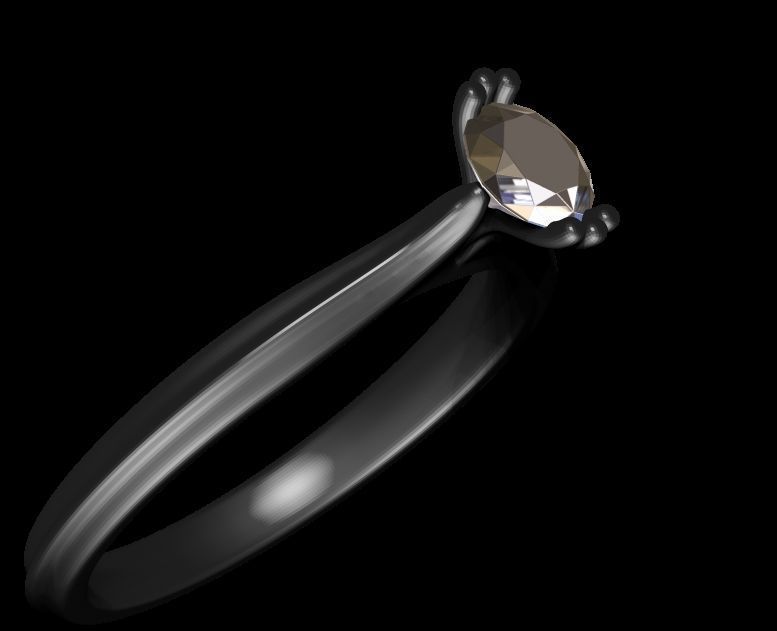 Solitaire Engagement Ring 02 3D print model_22