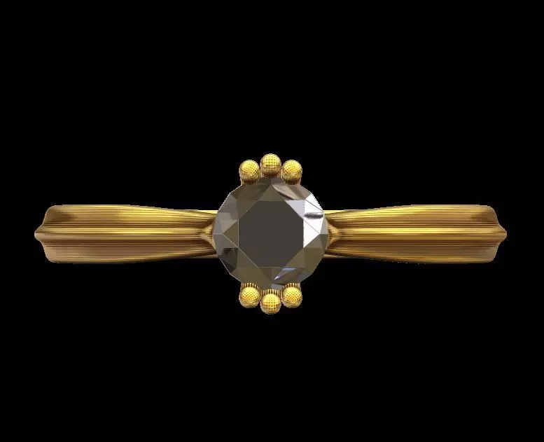 Solitaire Engagement Ring 02 3D print model_0