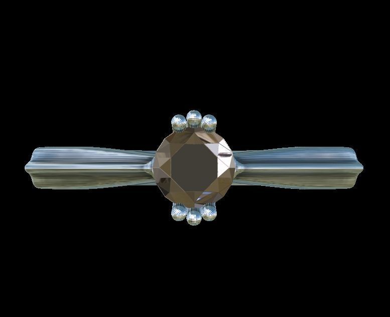 Solitaire Engagement Ring 02 3D print model_29