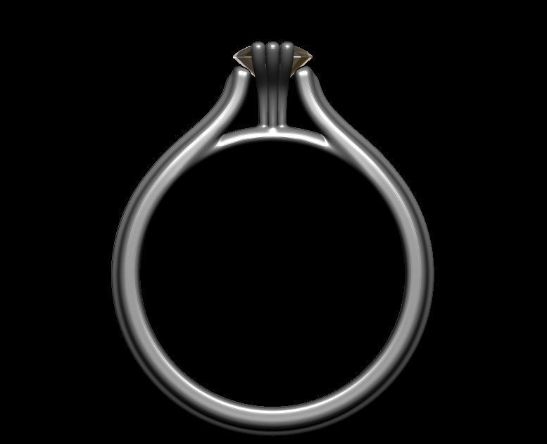 Solitaire Engagement Ring 02 3D print model_28