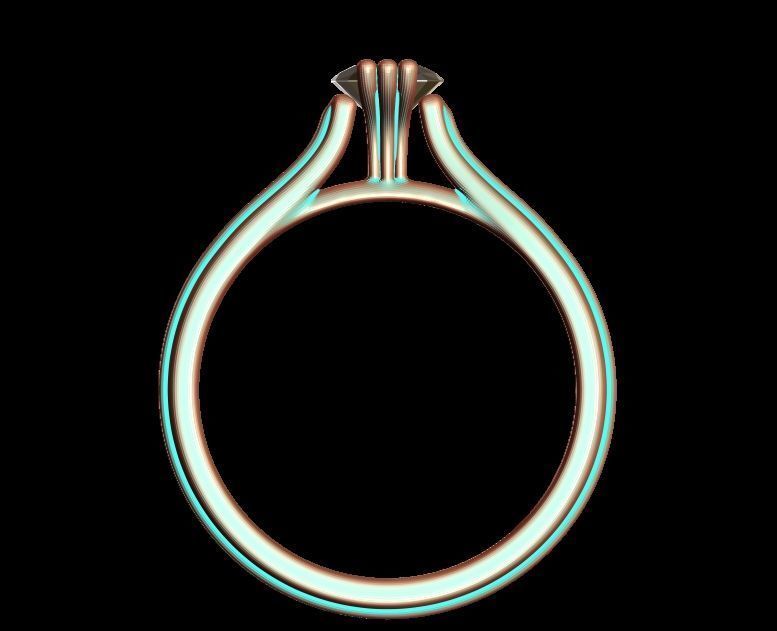 Solitaire Engagement Ring 02 3D print model_31