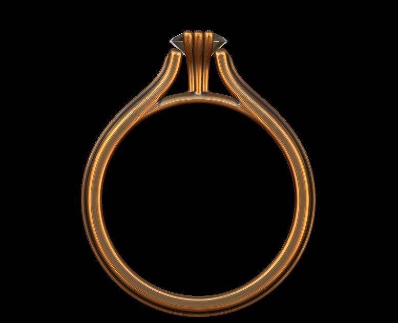Solitaire Engagement Ring 02 3D print model_26