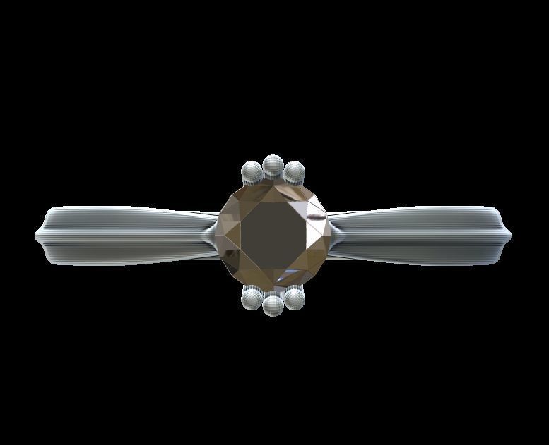 Solitaire Engagement Ring 02 3D print model_23