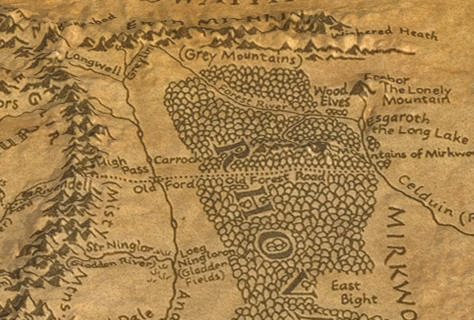 Middle Earth Arda 3D Print Topo Map 3D print model_16