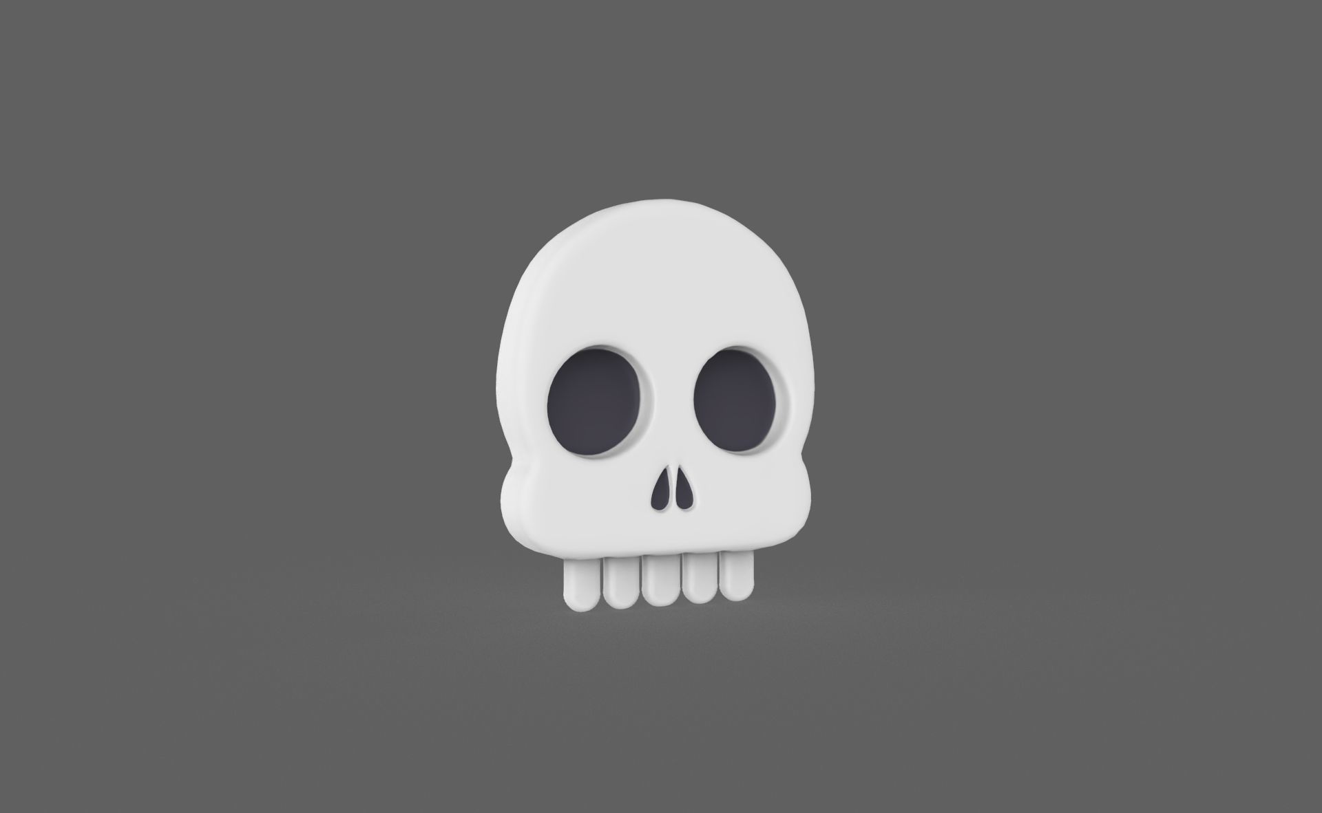 Prop112 Skull Emoji  Low-poly 3D model_16